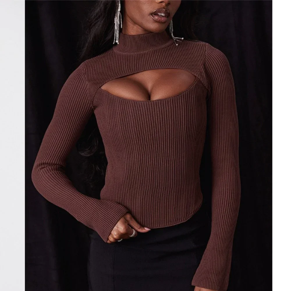 HOUSE OF CB 'Georgina' Cocoa Knitted Corset NWOT
